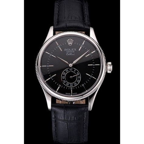 rolex cellini black dial stainless steel case|rolex cellini model 50515.